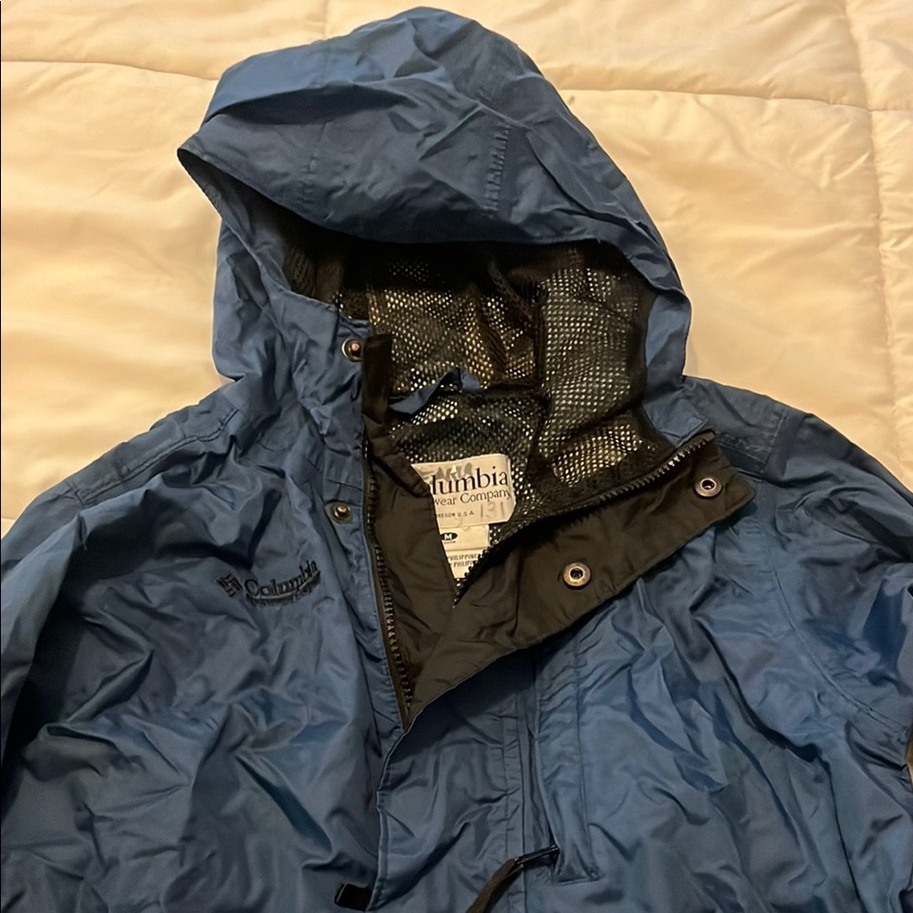 Columbia Boy’s M Youth Blue Rain Jacket